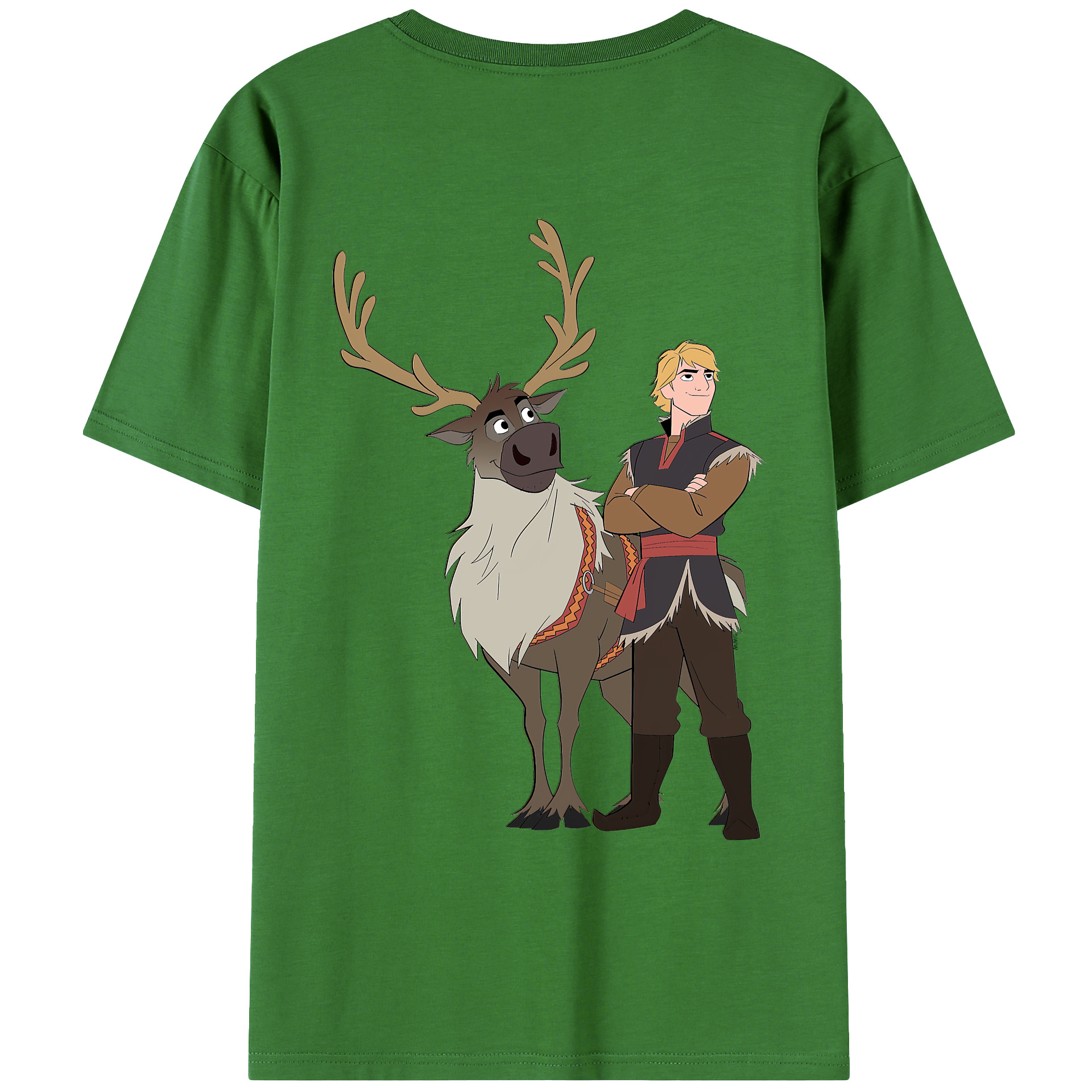 （画像用） アナと雪の女王 アンナ エルサ Frozen Anna Elsa レディース半袖Tシャツ(バックプリント)